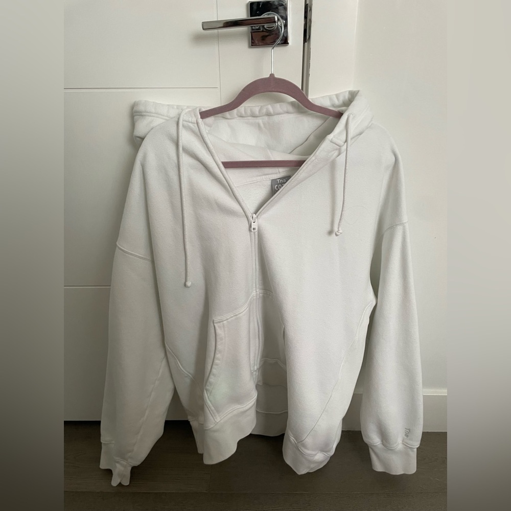TNA Cozy White Zip Up